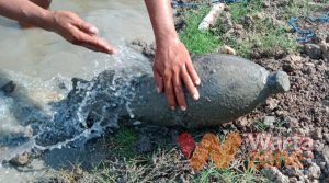 Asyik Mancing, Warga Blora Kaget Temukan Benda Mirip Rudal