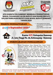 KPU Buka Pendaftaran Pasangan Bakal Calon Bupati dan Wakil Bupati Sumenep