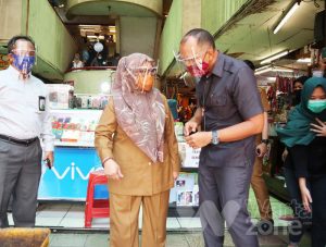 Pastikan Penerapan Protokol Kesehatan Berjalan Maksimal, Sekda Kota Bogor Keliling Pasar