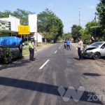 Foto: Aparat kepolisian saat menggelar olah tempat kejadian perkara (TKP) kecelakaan.