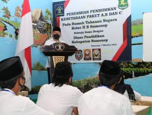 Entaskan Program Wajib Belajar, Bupati Sumenep Resmikan Pendidikan Kesetaraan Khusus Warga Binaan