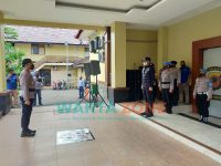 Wali Kota Bogor, Bima Arya, saat memimpin apel gelar pasukan pengamanan malam pergantian tahun.