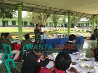 kegiatan ngopi bareng wartawan di Markas Yonif Raider 509/Balawara Yudha.