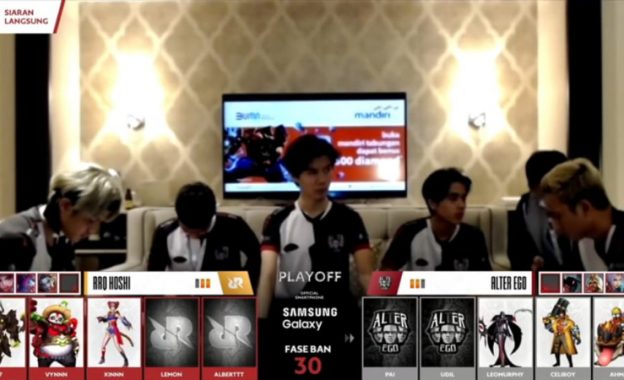 BERLANGSUNG: Draf pick MPL season 6 antara RRQ Hoshi melawan AlterEgo (Foto: Screenshoot YouTube esportstvid)