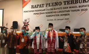 KPU Jember Tetapkan Paslon Bupati dan Wakil Bupati Terpilih