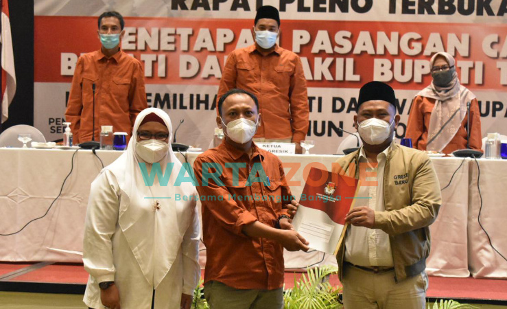KPU Gresik Tetapkan Bupati dan Wakil Bupati Terpilih
