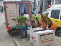 Foto: Vaksin Covid-19 tiba di Jember sore hari dan diterima langsung di gudang farmasi UPT IFK.