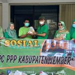 Foto: Kegiatan Bakti Sosial yang diadakan oleh DPC PPP Kabupaten Jember kepada korban yang terdampak bencana banjir.