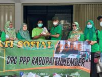 Foto: Kegiatan Bakti Sosial yang diadakan oleh DPC PPP Kabupaten Jember kepada korban yang terdampak bencana banjir.