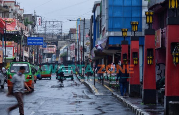 Situasi di Jl Suryakencana, Kota Bogor.