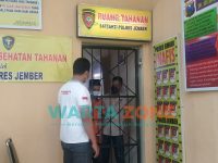 Foto: Pelaku (A) saat berada di sel tahanan Polres Jember dan masih menunggu proses hukum.