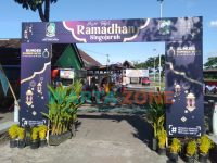 Foto: Pasar Takjil Ramadan di Ruang Terbuka Hijau (RTH) Singojuruh, Kabupaten Banyuwangi.