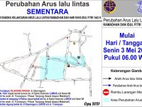 Foto: Perubahan Arus Lalu Lintas Sementara selama bulan ramadan dan menjelang Idul Fitri 1442 Hijriah.