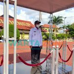 SIAP: Bupati Sumenep, Achmad Fauzi saat memimpin Apel Operasi Ketupat Semeru 2021 di lapangan Sanika Satyawada Mapolres Sumenep (Foto: Dok. WARTA ZONE)