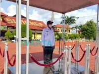 SIAP: Bupati Sumenep, Achmad Fauzi saat memimpin Apel Operasi Ketupat Semeru 2021 di lapangan Sanika Satyawada Mapolres Sumenep (Foto: Dok. WARTA ZONE)