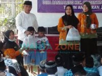 Foto: TP-PKK Desa Banmaleng, Kecamatan Giligenting, Kabupaten Sumenep, saat menyalurkan santunan kepada 58 anak yatim, Minggu (9/5/2021).