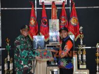 Foto: Bupati Sumenep, Achmad Fauzi, saat mengunjungi Kesatrian Yunif 1 Marinir Juanda, Surabaya.