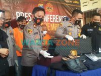 Foto: Press Conference di Mapolsek Wuluhan terkait kasus penipuan dan penggelapan uang.
