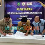 KOMPAK: Penandatangan Indeks Desa Membangun (IDM) di kantor DPMD Sumenep (Foto: Dok. WARTA ZONE)