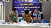 KOMPAK: Penandatangan Indeks Desa Membangun (IDM) di kantor DPMD Sumenep (Foto: Dok. WARTA ZONE)