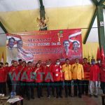Foto: Pelantik Pengurus Dewan Pimpinan Anak Cabang (Depiancab) Sentral Organisasi Karyawan Swadiri Indonesia (SOKSI) Banyuwangi, Jawa Timur, di aula Sasoni Waringin Agung, Kantor DPD Golkar, Kamis (20/5/2021).
