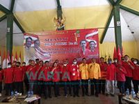 Foto: Pelantik Pengurus Dewan Pimpinan Anak Cabang (Depiancab) Sentral Organisasi Karyawan Swadiri Indonesia (SOKSI) Banyuwangi, Jawa Timur, di aula Sasoni Waringin Agung, Kantor DPD Golkar, Kamis (20/5/2021).