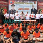 Foto: Ditreskrimum Polda Jatim, saat merilis hasil ungkap aksi premanisme di wilayah Jatim.