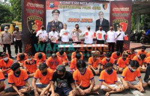 Beraksi di Wilayah Jatim, 67 Preman Diringkus Polisi