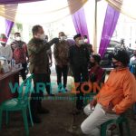 Caption: Kegiatan Bupati Jember dan jajaran Forkopimda di Desa Kaliglagah, Kecamatan Sumberbaru, Kamis (22/7/2021).