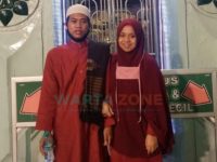 SUMRINGAH: Muliyana bersama sang suami, Zulfikar Hajar sebelum hilang (Foto: Dok. WARTA ZONE)