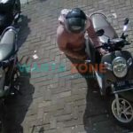 Caption: Tampak sebuah rekaman CCTV yang menampilkan seorang pencuri motor di Jalan Umum depan Perum Cluster Sakinah Dusun Krajan, Desa Ajung, Kecamatan Kalisat, Jember.