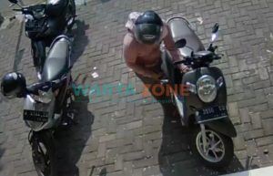 Komplotan Curanmor Antar Kota Beraksi di Jember, Viral Terekam CCTV