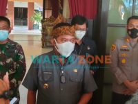 LUGAS: Bupati Sumenep, Achmad Fauzi didampingi Forkopimda saat memberikan keterangan (Foto: Abd Wakid)