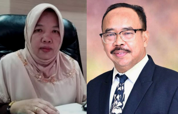 Caption: Inspektur Inspektorat Sumenep, Titik Suryati (kiri) dan Kepala BKPSDM Sumenep, Abd. Madjid (kanan).