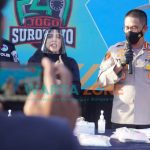 Foto: Polrestabes Surabaya, saat menggelar konferensi pers ungkap peredaran narkoba di wilayah Jawa Timur jenis sabu-sabu seberat ± 13,4 Kg.
