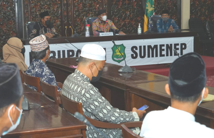 Foto: Bupati Sumenep Achmad Fauzi, saat Seleksi Program Pemberdayaan Huffadz Pemerintah Provinsi Jawa Timur Tahun 2021, di Kantor Bupati, Selasa (24/08/2021).