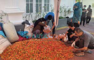 Istri Bupati Sumenep Borong Cabai dan Bawang Merah Petani