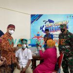 Foto: DPD Komite Nasional Pemuda Indonesia (KNPI) Sumenep, saat menggelar vaksinasi massal.