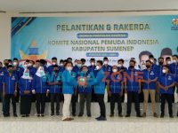 KOMPAK: DPD KNPI Sumenep saat diambil sumpah di Gedung Korpri (Dok. WARTA ZONE)