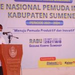Foto: Sekretaris Daerah (Sekda) Kabupaten Sumenep, Ir. Edy Rasiyadi, saat menyampaikan sambutan dalam Pelantikan dan Rapat Kerja Daerah (Rakerda) DPD KNPI Kabupaten Sumenep, di Gedung KORPRI.