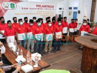 KHIDMAT: Proses pelantikan pengurus DPC PWRI Sumenep di Hotel Kaberaz Luxury By Amithya, Jalan Siwalan Pangarangan, Kecamatan Kota Sumenep (Dok. WARTA ZONE)