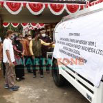 Foto: Penyerahan mobil tangki dari Kontraktor Kontrak Kerja Sama (KKKS) Kangean Energy Indonesia (KEI) ke Pemkab Sumenep, berlangsung di halaman Rumah Dinas Bupati Sumenep.