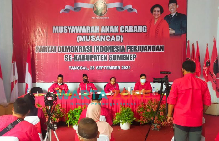 Foto: DPC-PDI Perjuangan Kabupaten Sumenep, Madura, Jawa Timur, menggelar Musyawarah Anak Cabang (Musancab) secara serentak, Sabtu (25 September 2021).