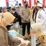 Pelaksanaan Vaksinasi covid-19 di Ponpes Bahrul Ulum Tambakberas Jombang, untuk para santri dan pengurus.