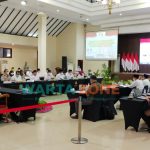 Caption: Suasana saat kegiatan pertemuan dengan KPK-RI di dalam Aula lantai dua Pendapa Wahyawibawagraha, Jumat (24/9/2021).