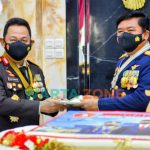 Foto: Kapolri Jenderal Listyo Sigit Prabowo, saat menyampaikan ucapan atas hari jadi Tentara Nasional Indonesia (TNI) ke-76.