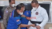 Foto: Kapolres Lamongan, AKBP Miko Indrayana, saat menerima kunjungan silaturahmi dari pengurus INKANAS Kabupaten Lamongan bertempat di lobby Mapolres Lamongan.