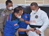 Foto: Kapolres Lamongan, AKBP Miko Indrayana, saat menerima kunjungan silaturahmi dari pengurus INKANAS Kabupaten Lamongan bertempat di lobby Mapolres Lamongan.