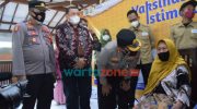 Foto: Pemerintah Sidoarjo, bersama TNI-Polri terus memasifkan vaksinasi bagi lansia untuk mempercepat terbentuknya herd immunity.