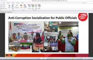 Foto: Tangkap layar dua kecamatan di Kabupaten Sumenep, menjadi percontohan dalam forum Anti Korupsi internasional yang disampaikan Deputi Pendidikan dan Peran Serta Masyarakat KPK RI, Wawan Wardiana, di Jakarta.